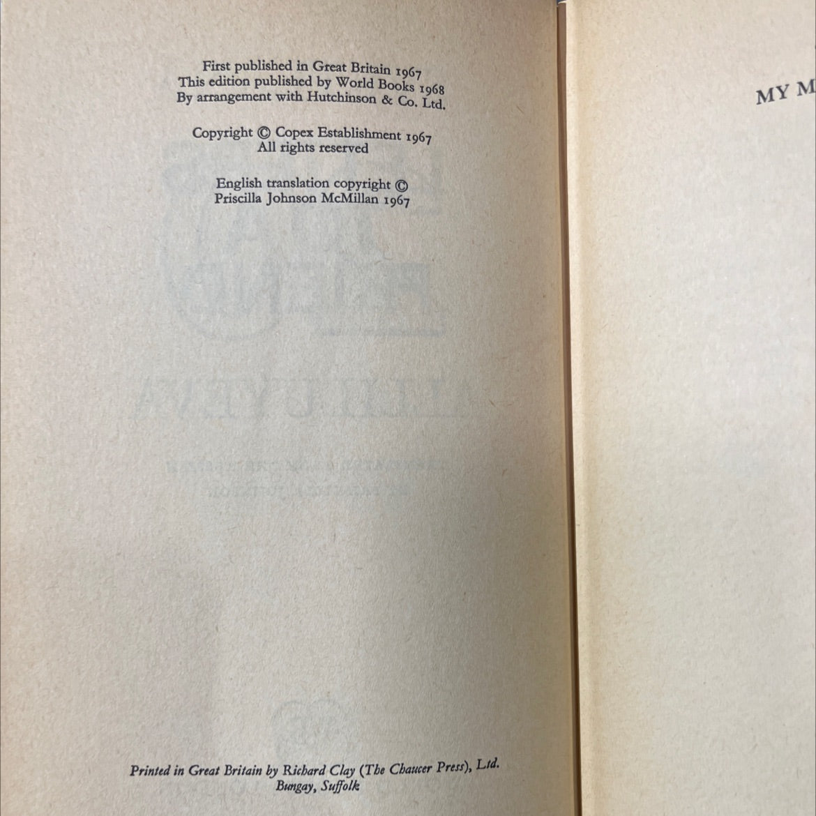 svetlana letters to a friend book, by priscilla johnson mcmillan, 1968 Hardcover image 3