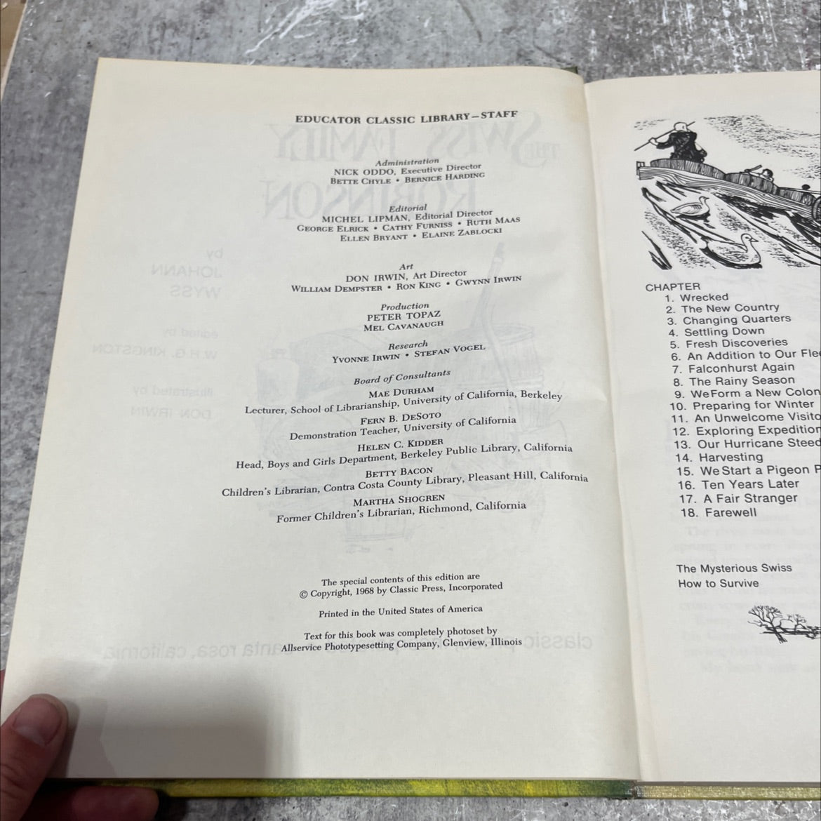 swiss family robinson book, by johann wyss, 1968 Hardcover image 3