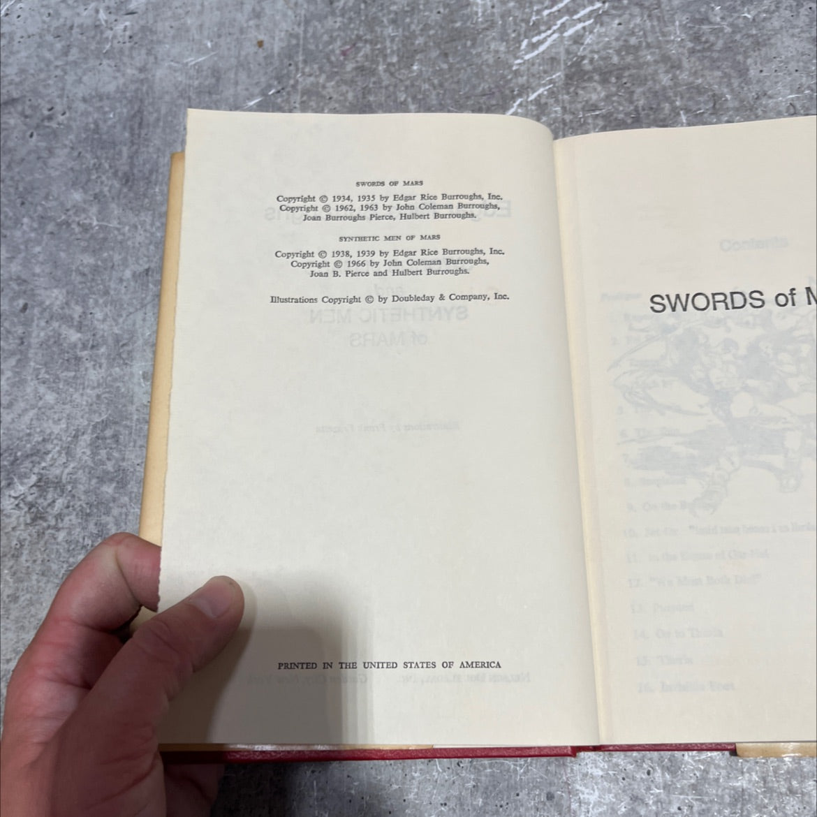 swords of mars and synthetic men of mars book, by edgar rice burroughs, 1966 Hardcover image 3