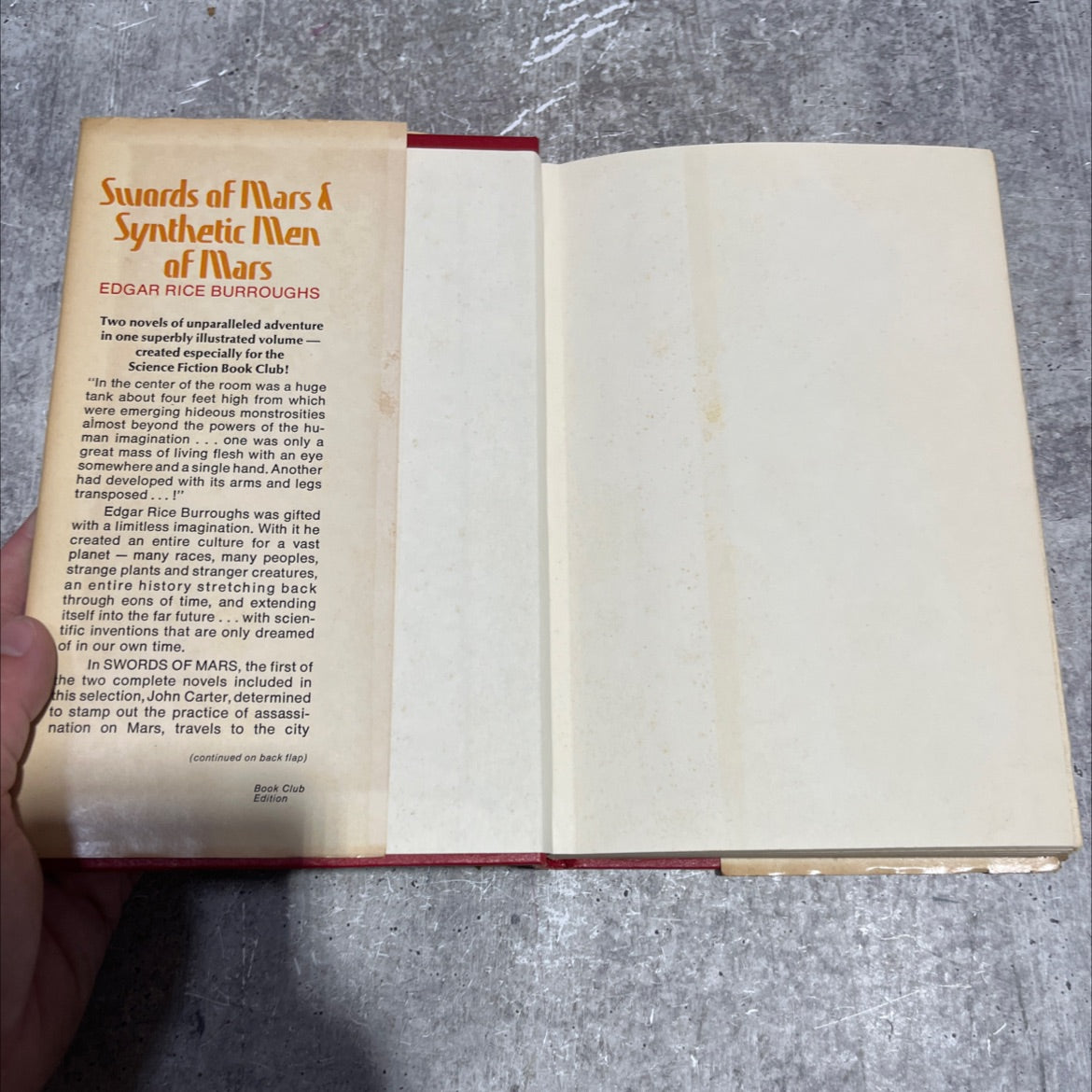 swords of mars and synthetic men of mars book, by edgar rice burroughs, 1966 Hardcover image 4