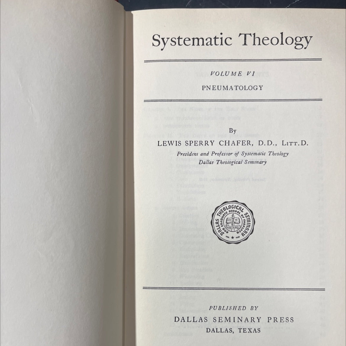 systematic theology volume vi pneumatology book, by lewis sperry chafer, 1948 Hardcover image 2