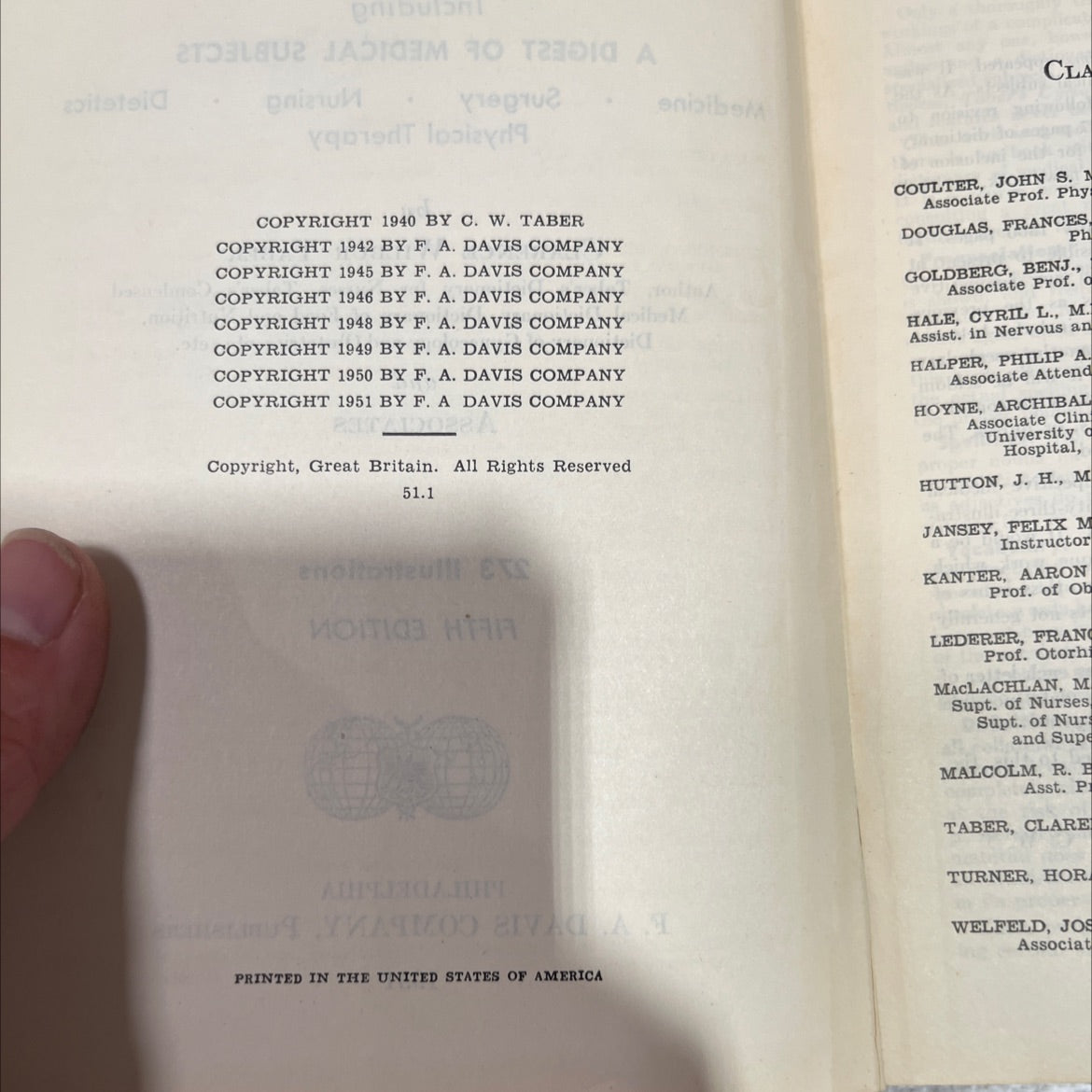 taber's cyclopedic medical dictionary including a digest of medical subjects medicine surgery nursing physical therapy image 3