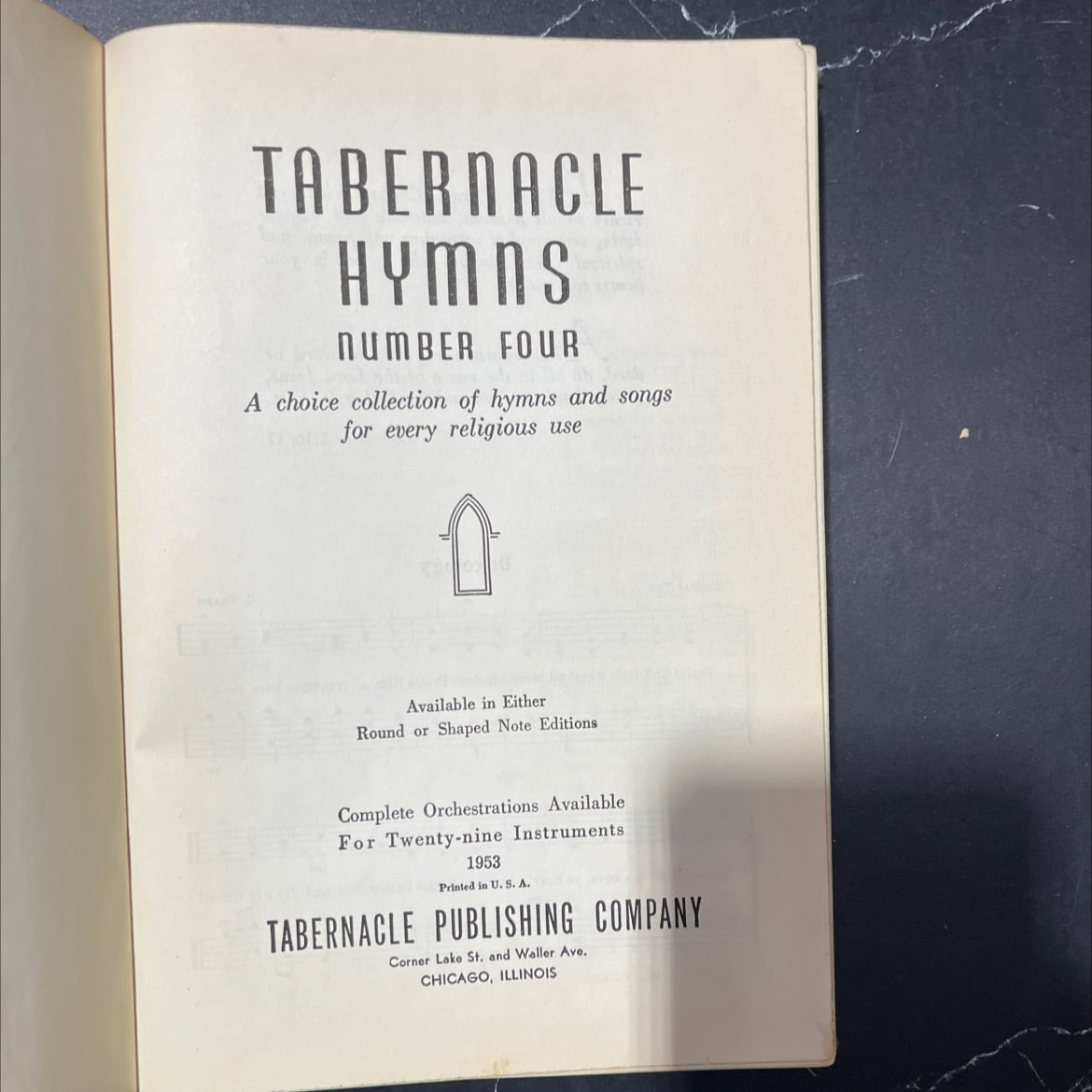 tabernacle hymns number four book, by unknown, 1953 Hardcover image 2