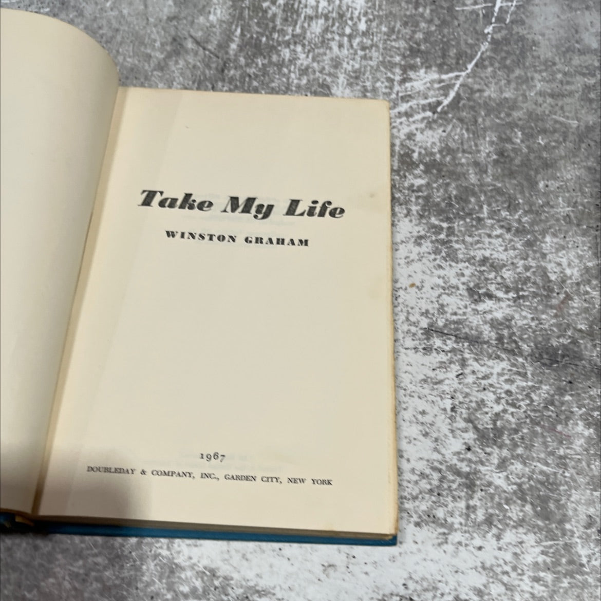 take my life book, by winston graham, 1967 Hardcover image 2
