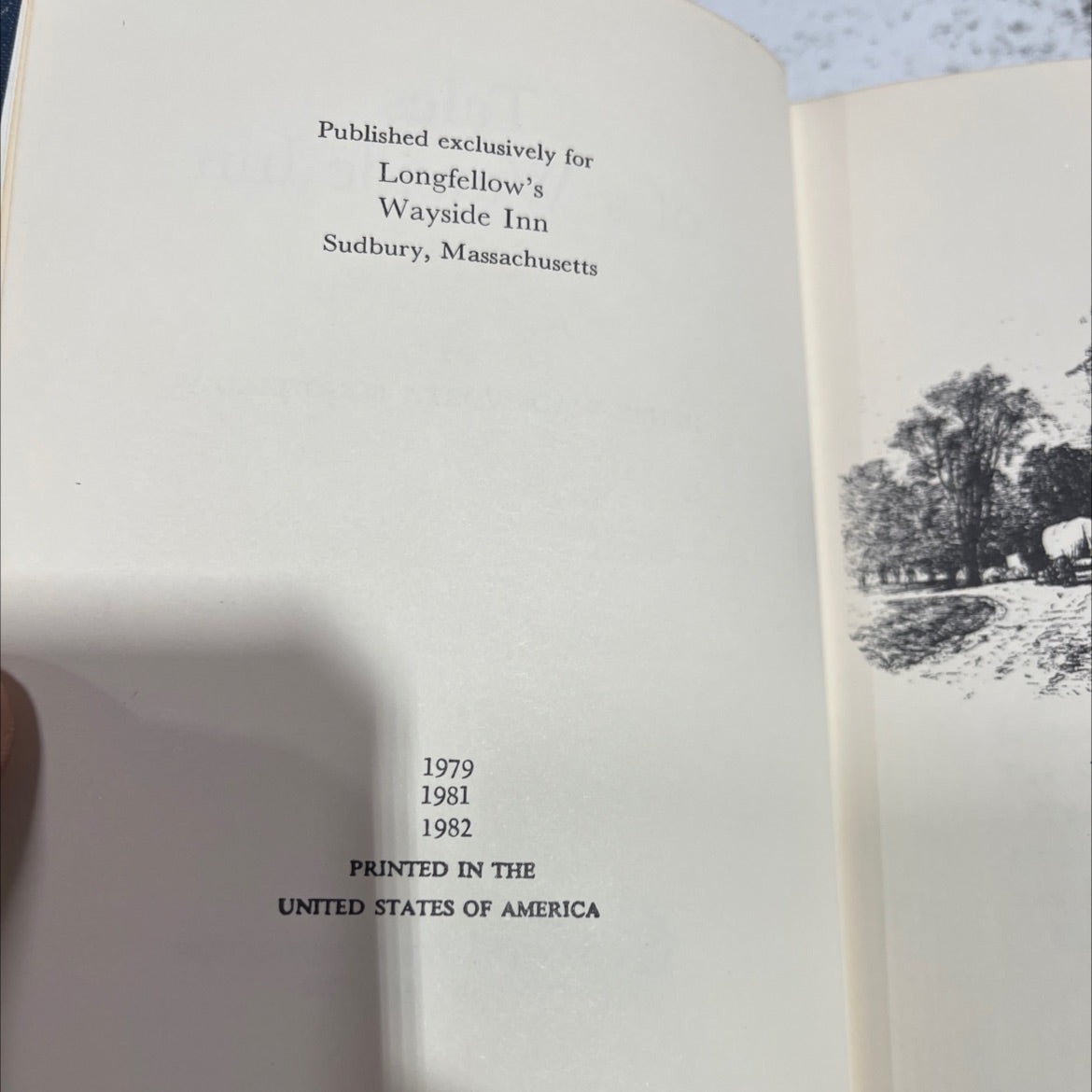 tales of a wayside inn book, by henry wadsworth longfellow, 1982 Hardcover image 3