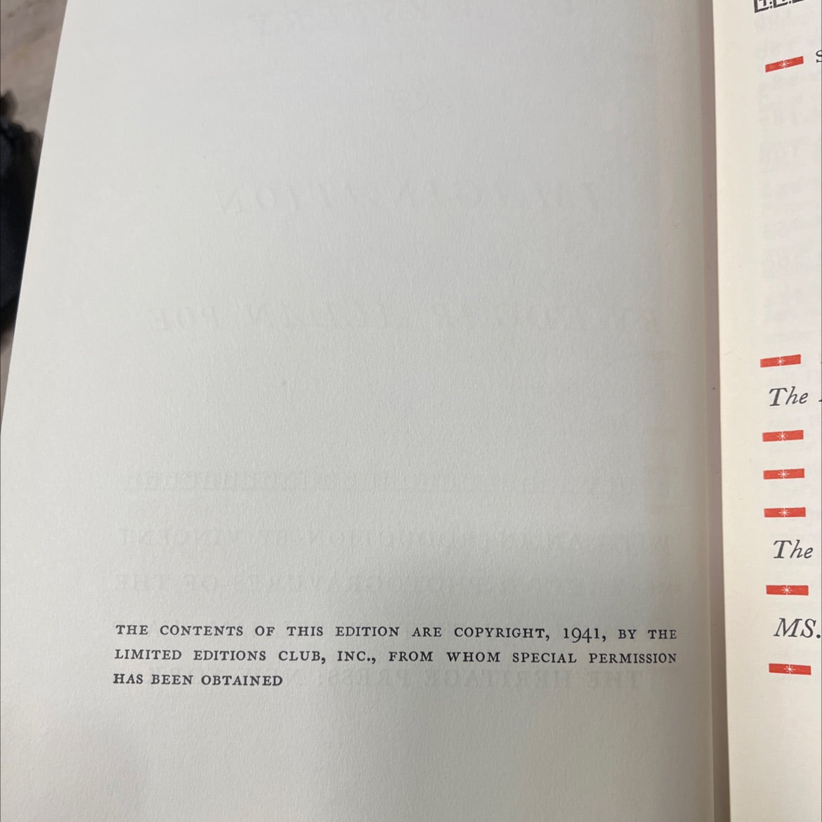 tales of mystery imagination book, by edgar allan poe, 1941 Hardcover image 3