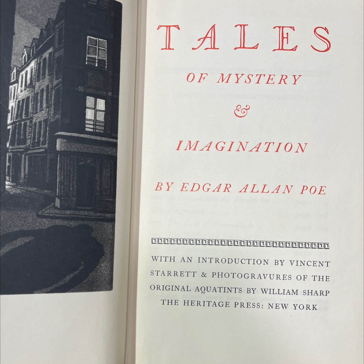 tales of mystery imagination book, by edgar allan poe, 1941 Hardcover image 2