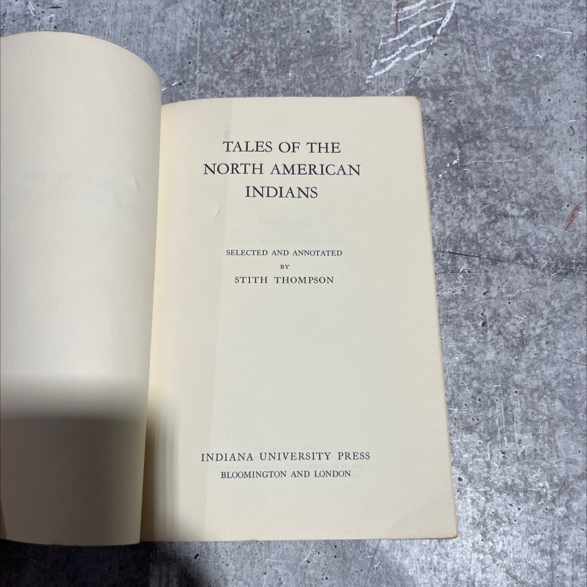 tales of the north american indians selected and annotated by stith thompson book, by Stith Thompson, 1966 Paperback image 2