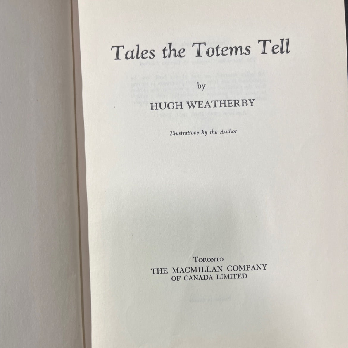 tales the totems tell book, by hugh weatherby, 1956 Hardcover image 2
