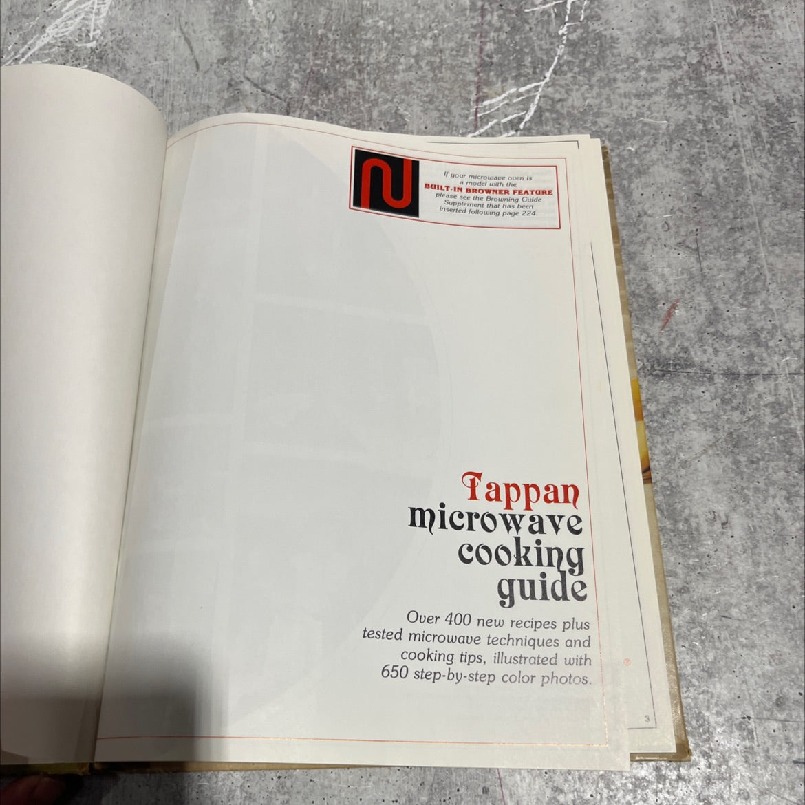 tappan microwave cooking guide book, by unknown, 1979 Hardcover image 2