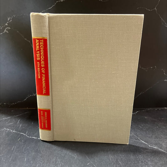 techniques of financial analysis book, by erich a. helfert, 1987 Hardcover image 1