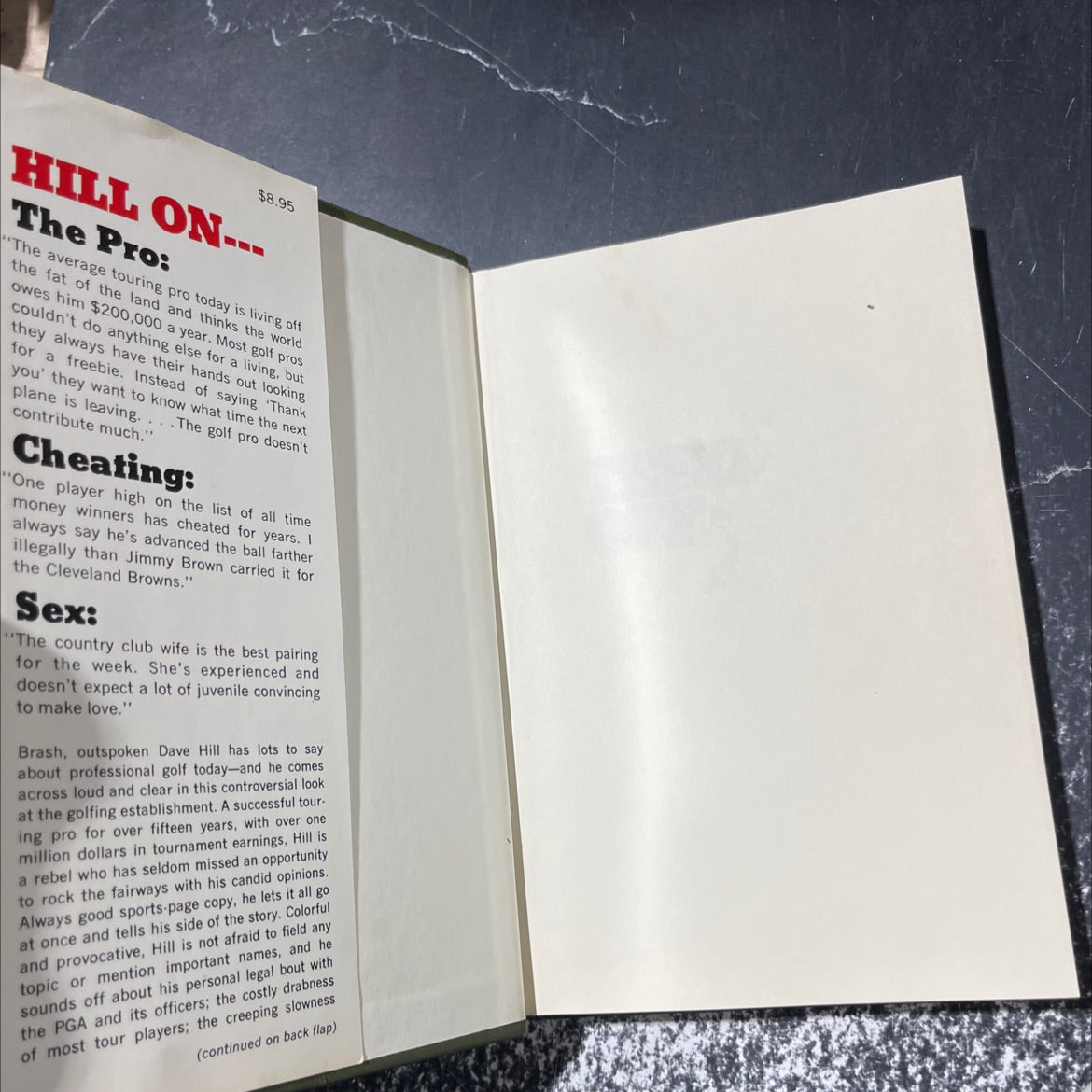 teed off book, by Dave Hill and Nick Seitz, 1977 Hardcover image 4