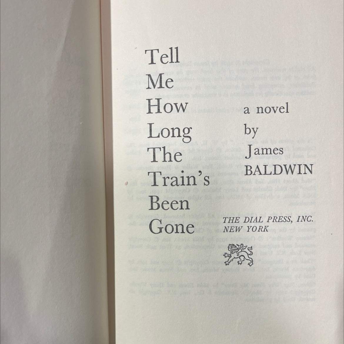tell me how book, by james baldwin, 1968 Hardcover image 2