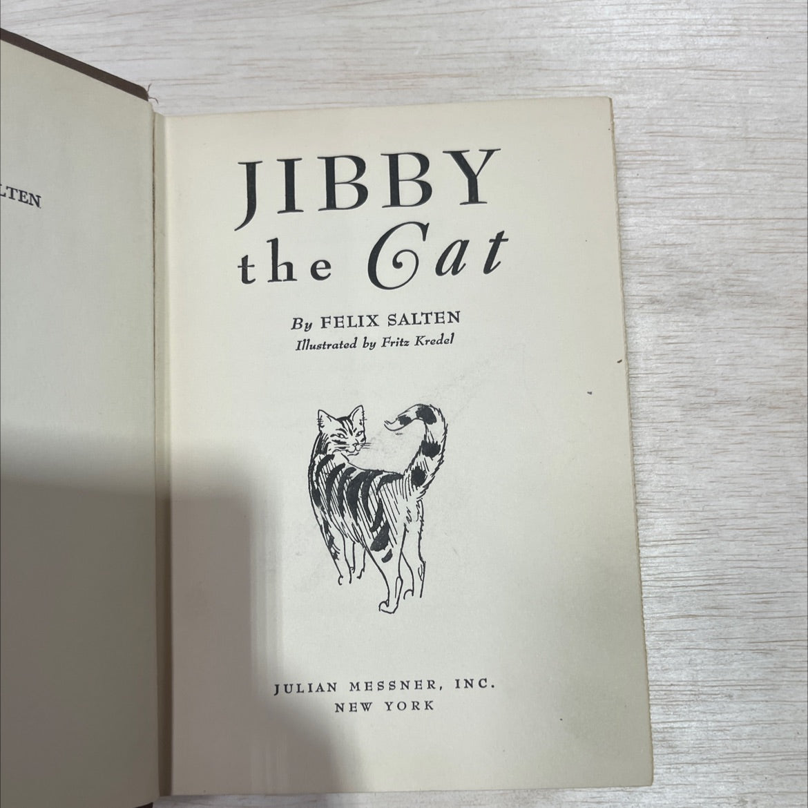 ten jibby the gat book, by felix salten, 1948 Hardcover image 2