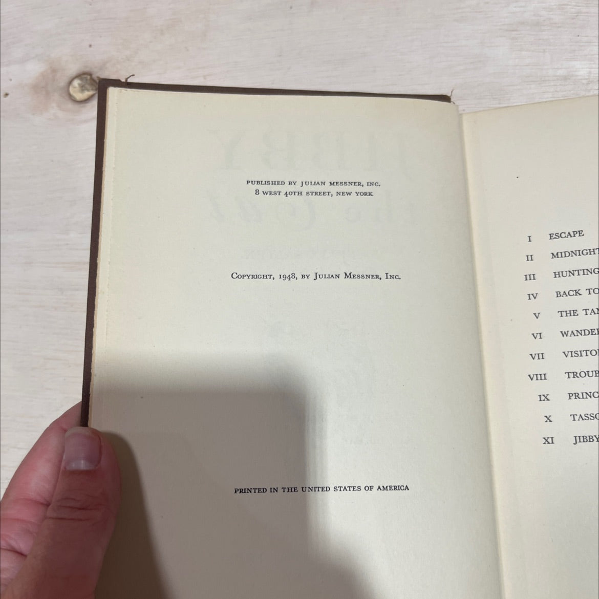 ten jibby the gat book, by felix salten, 1948 Hardcover image 3