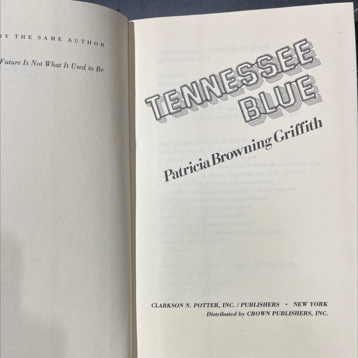 tennessee blue book, by patricia browning griffith, 1981 Hardcover image 2