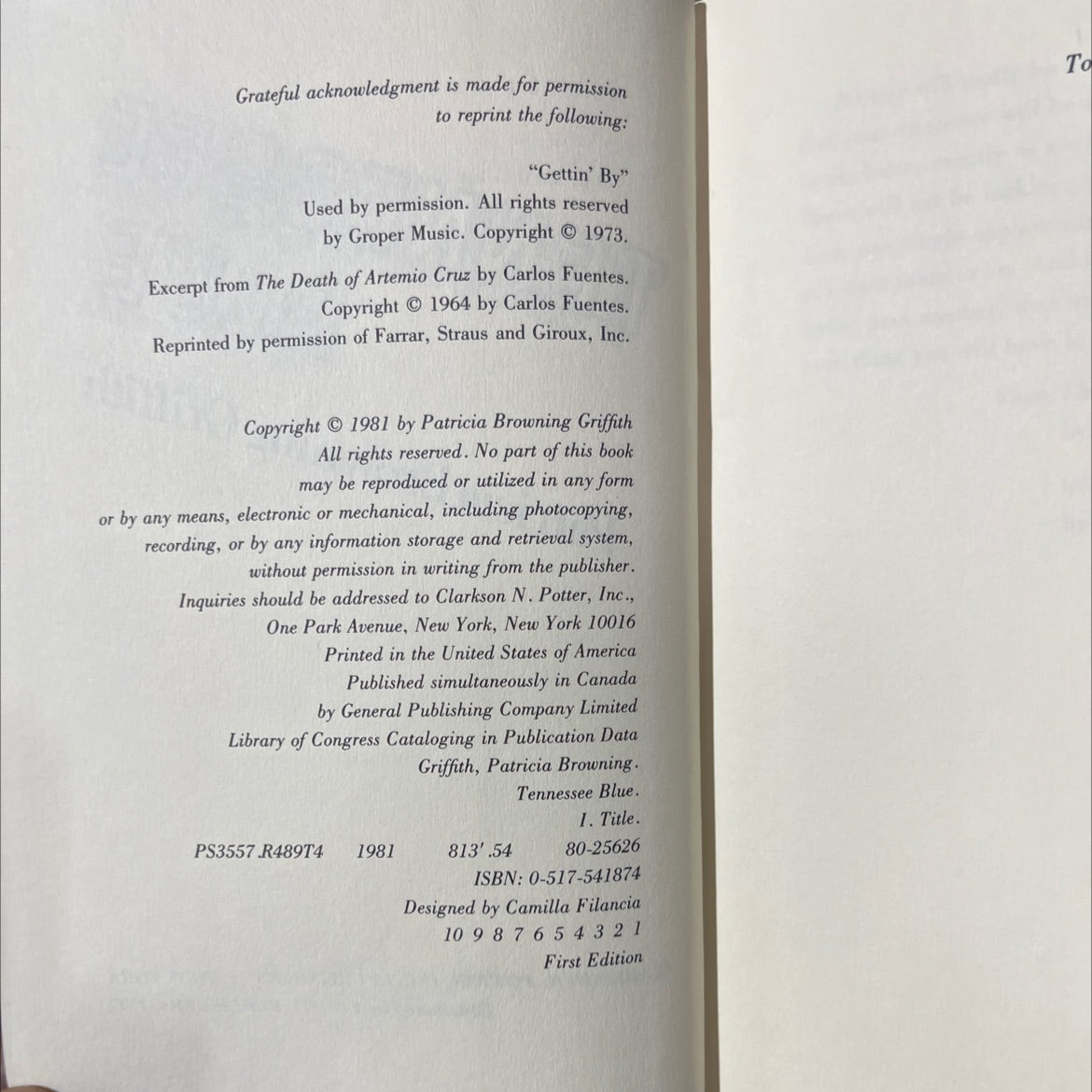 tennessee blue book, by patricia browning griffith, 1981 Hardcover image 3