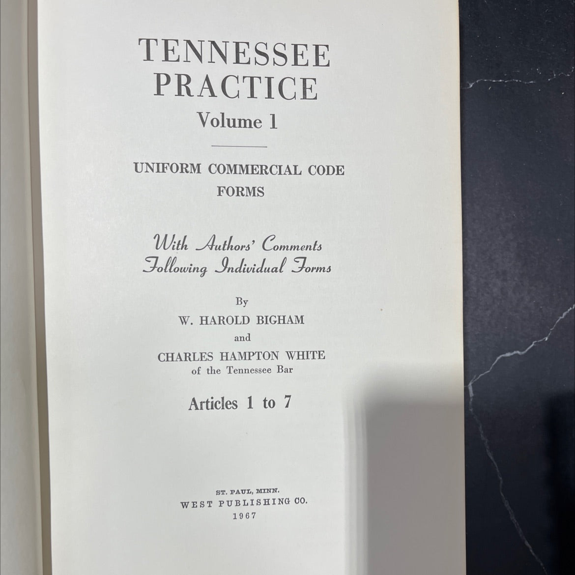 tennessee practice volume 1 uniform commercial code forms with authors' comments following individual forms book, by w. image 2