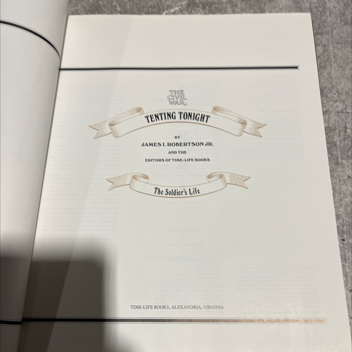 tenting tonight book, by James I. Robertson Jr., 1984 Hardcover image 2