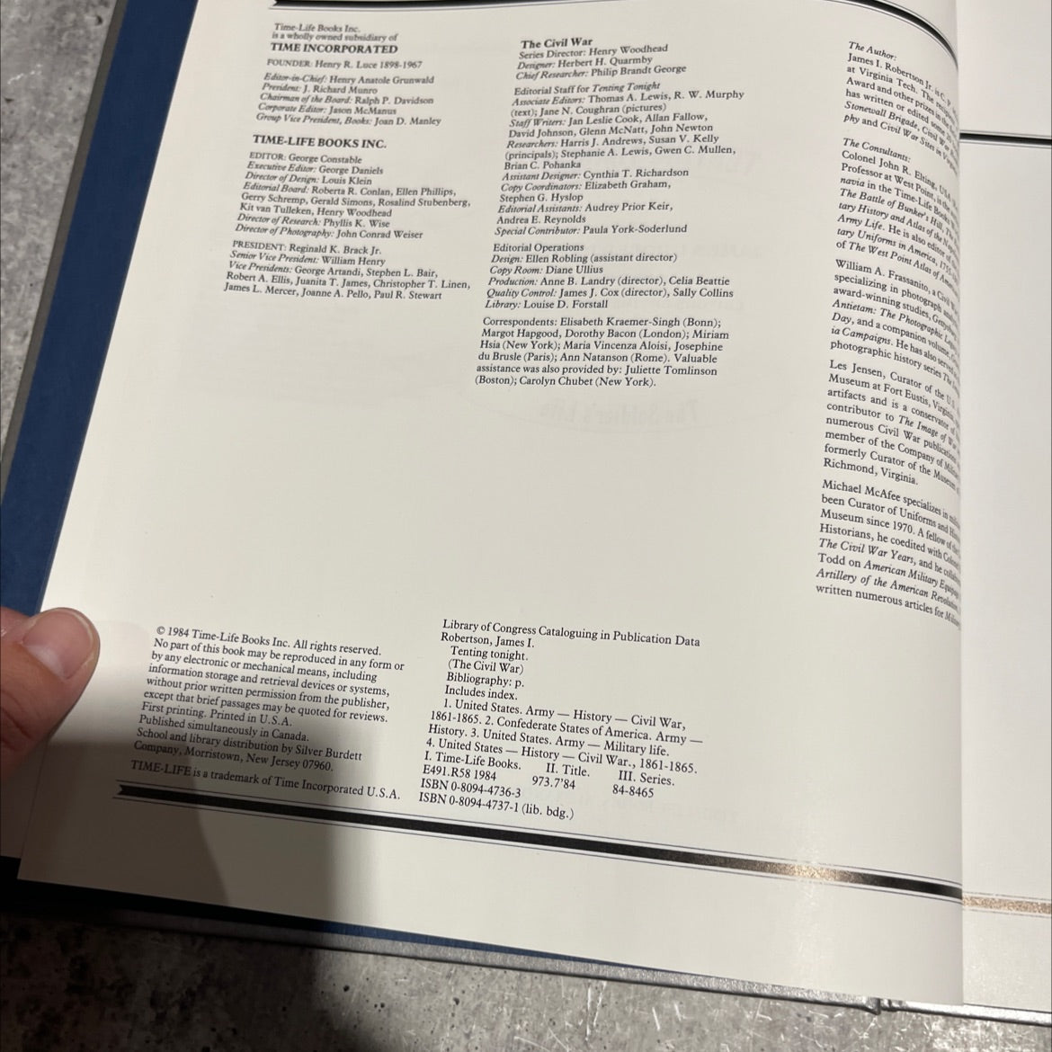 tenting tonight book, by James I. Robertson Jr., 1984 Hardcover image 3