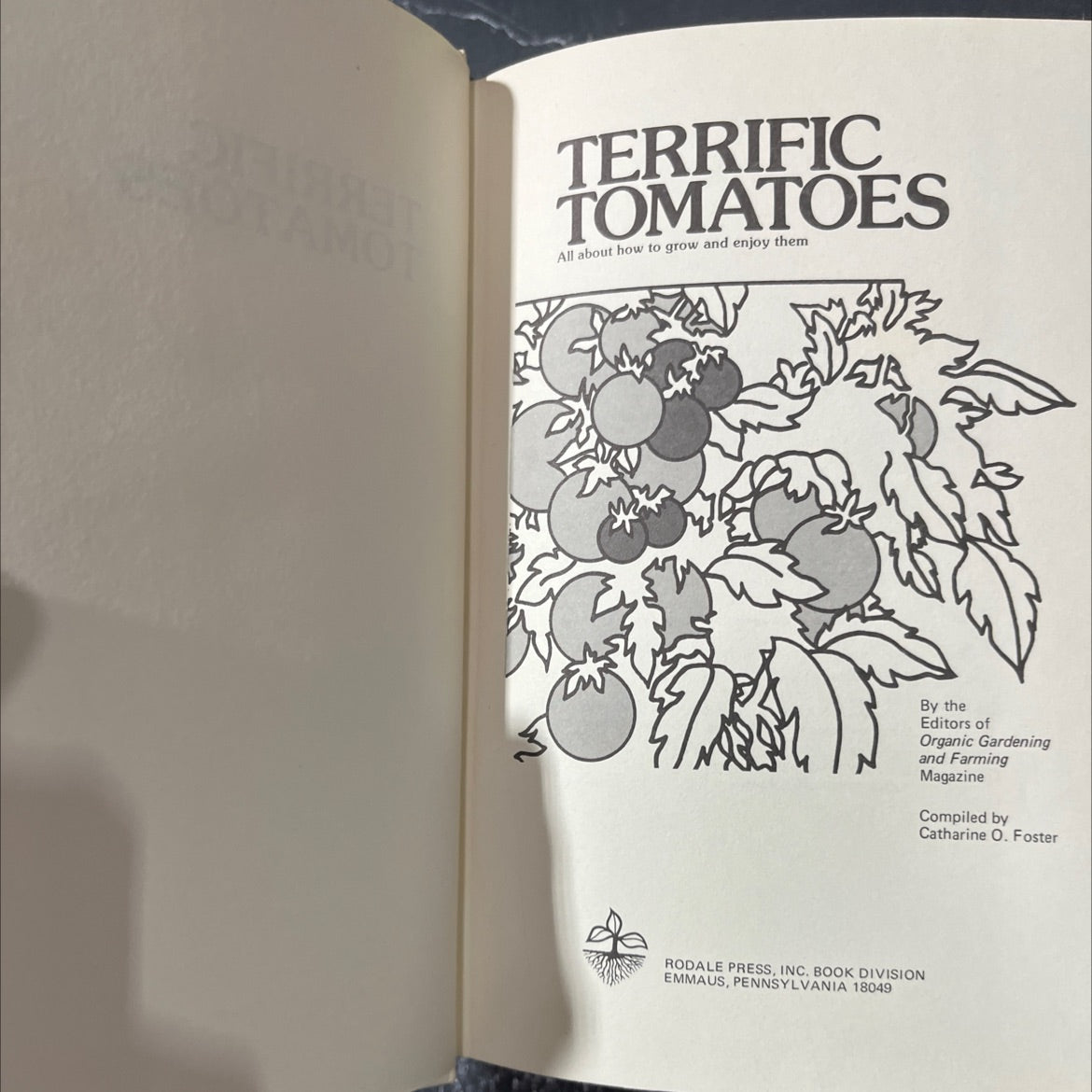 terrific tomatoes all about how to grow and enjoy them book, by editors of organic gardening and farming magazine, 1977 image 2