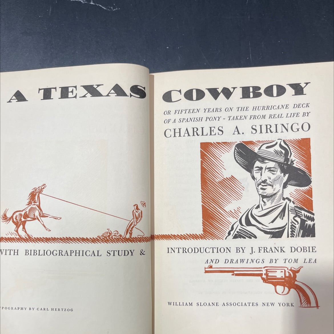 texas cowboy or fifteen years on the hurricane deck of a spanish pony book, by charles a. siringo, 1950 Hardcover image 2