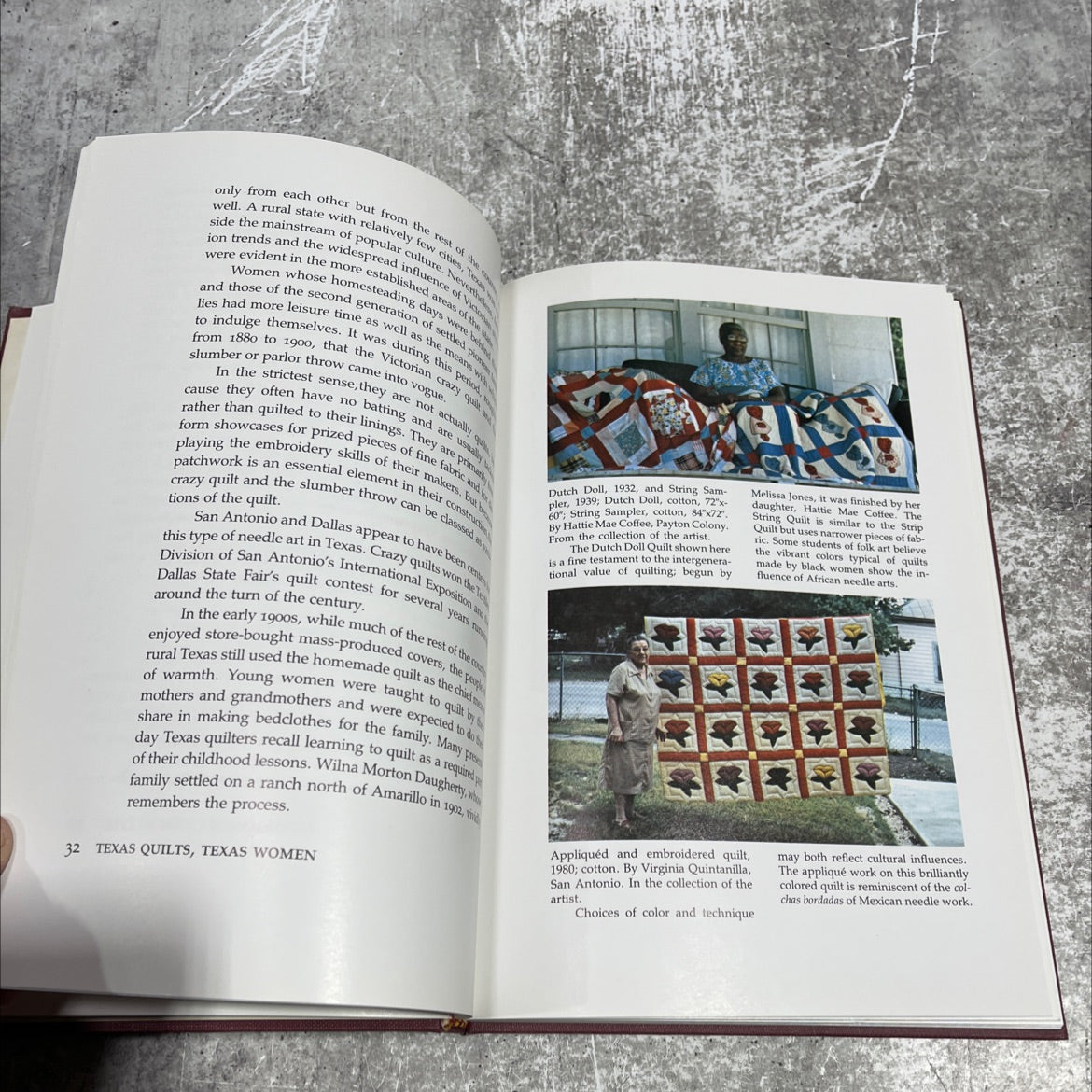 SIGNED texas quilts, texas women book, by suzanne yabsley, 1985 Hardcover image 4