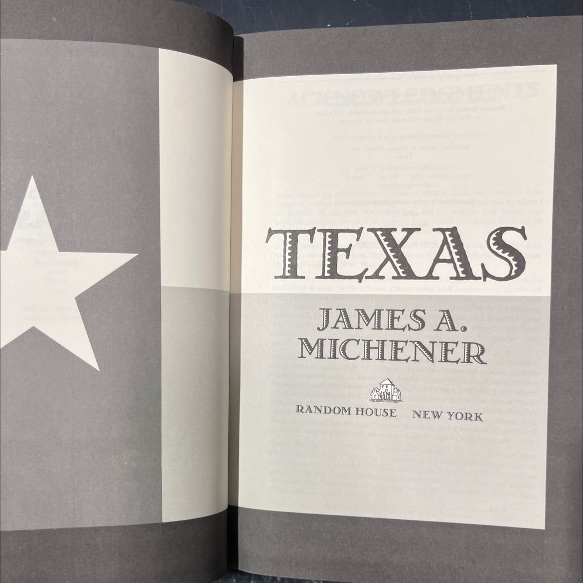 texas book, by james a. michener, 1985 Hardcover image 2