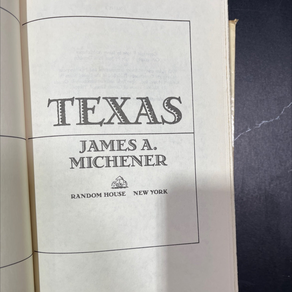 texas book, by james a. michener, 1985 Hardcover image 2