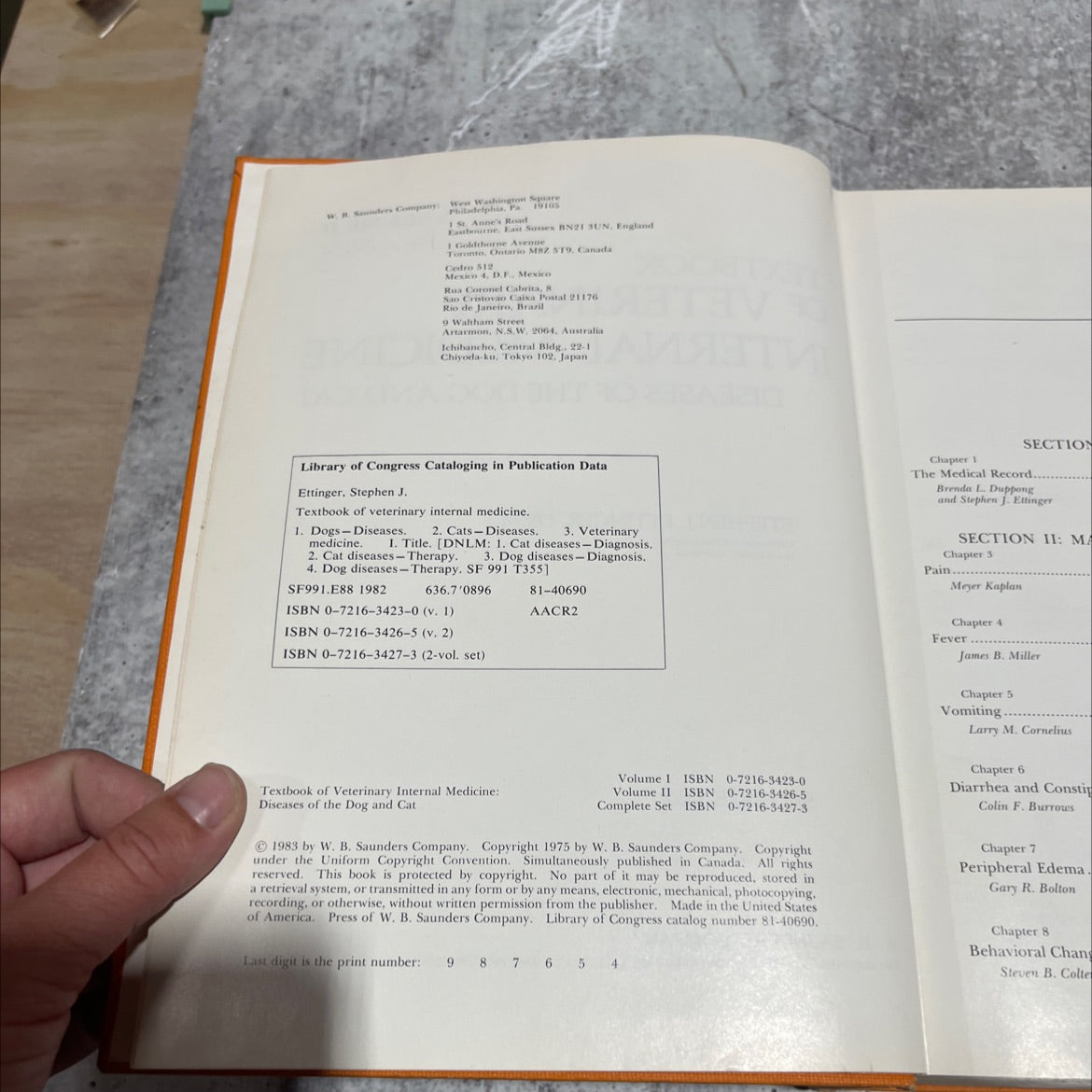textbook of veterinary internal medicine diseases of the dog and cat book, by Stephen J. Ettinger, D.V.M., 1983 image 3