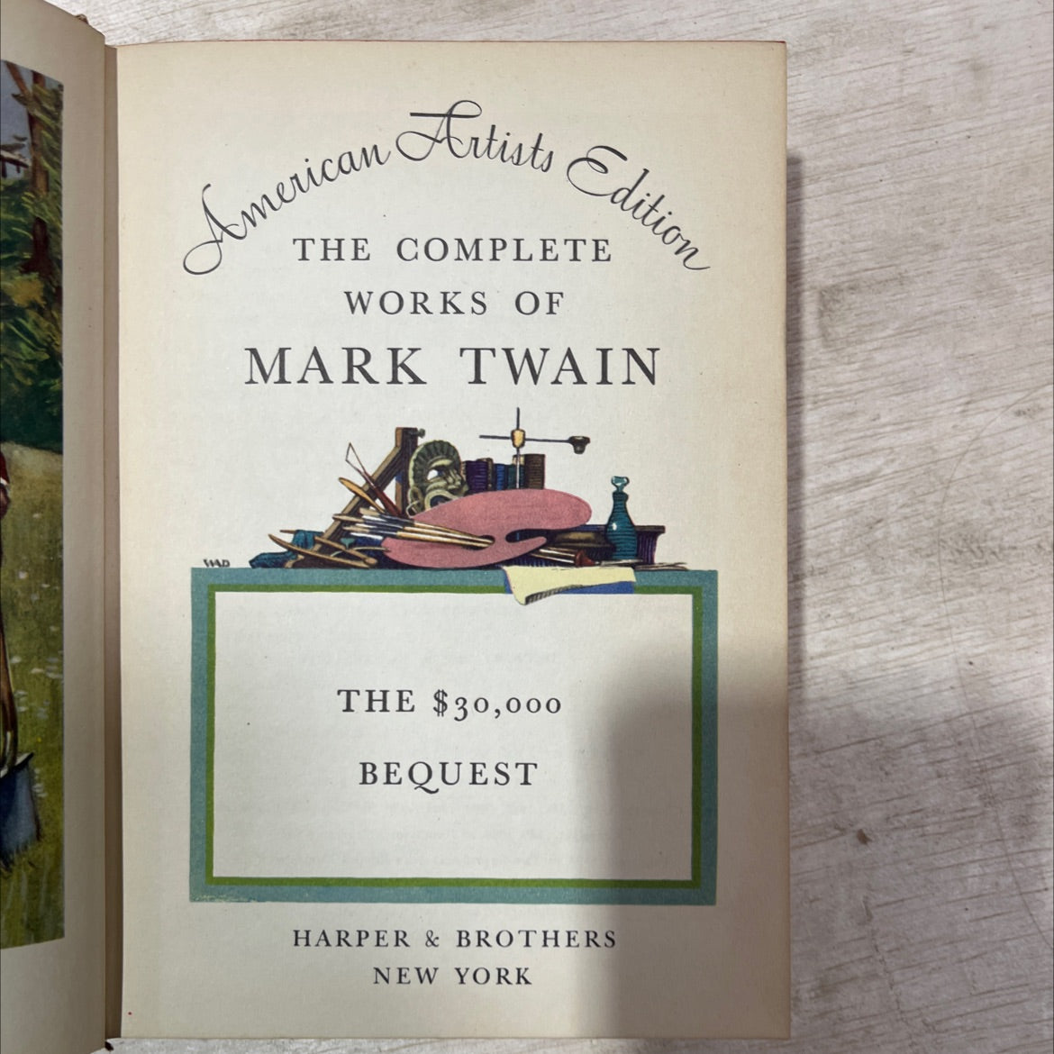 the $30000 bequest book, by mark twain, 1917 Hardcover, Antique image 2