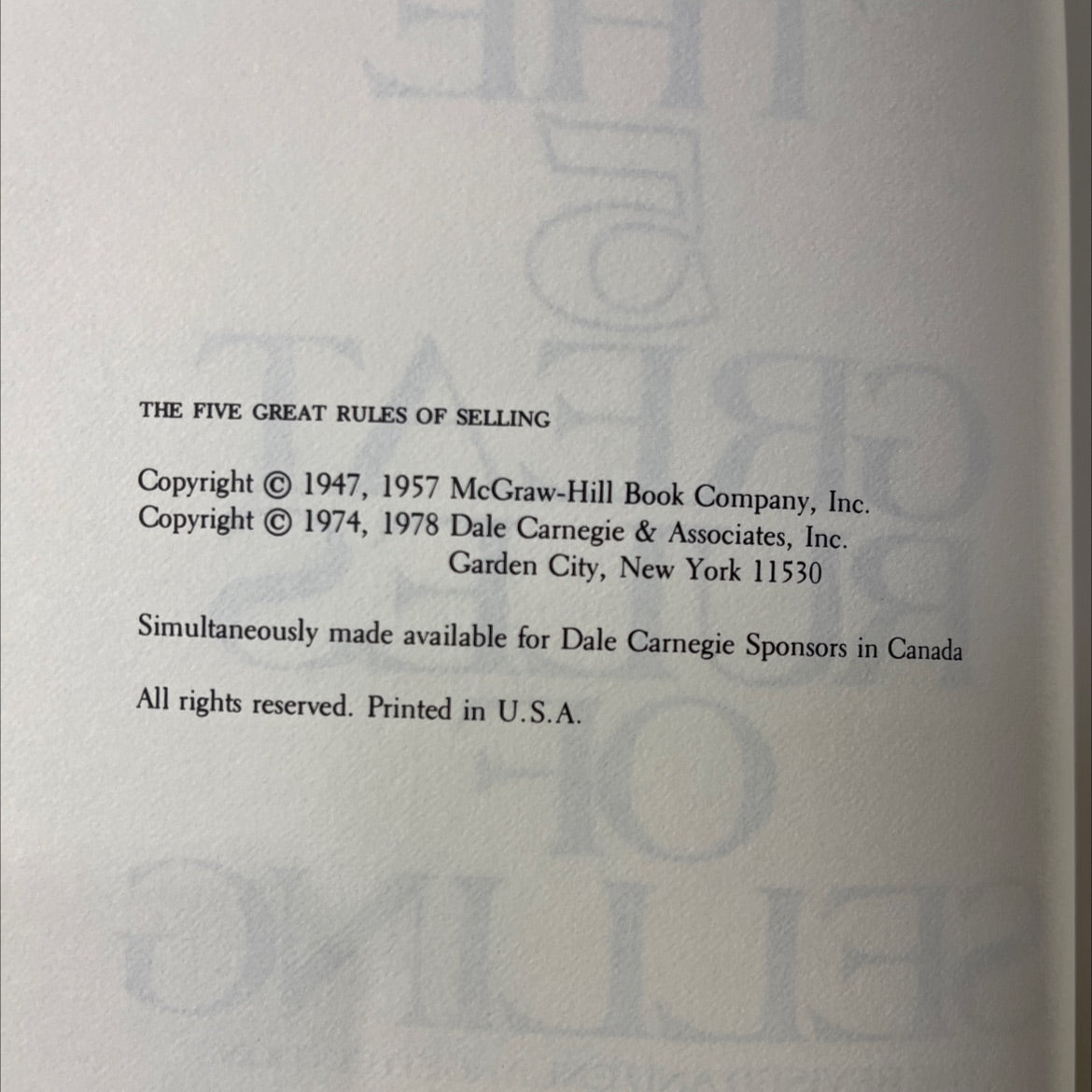 the 5 great rules of selling the revised and enlarged edition book, by percy h. whiting, 1978 Hardcover image 3