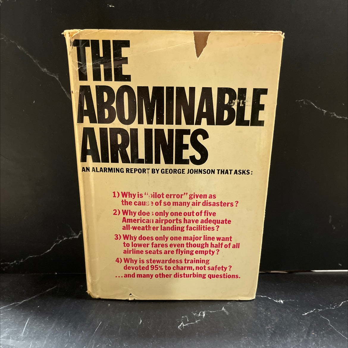 the abominable airlines book, by george johnson, 1964 Hardcover image 1