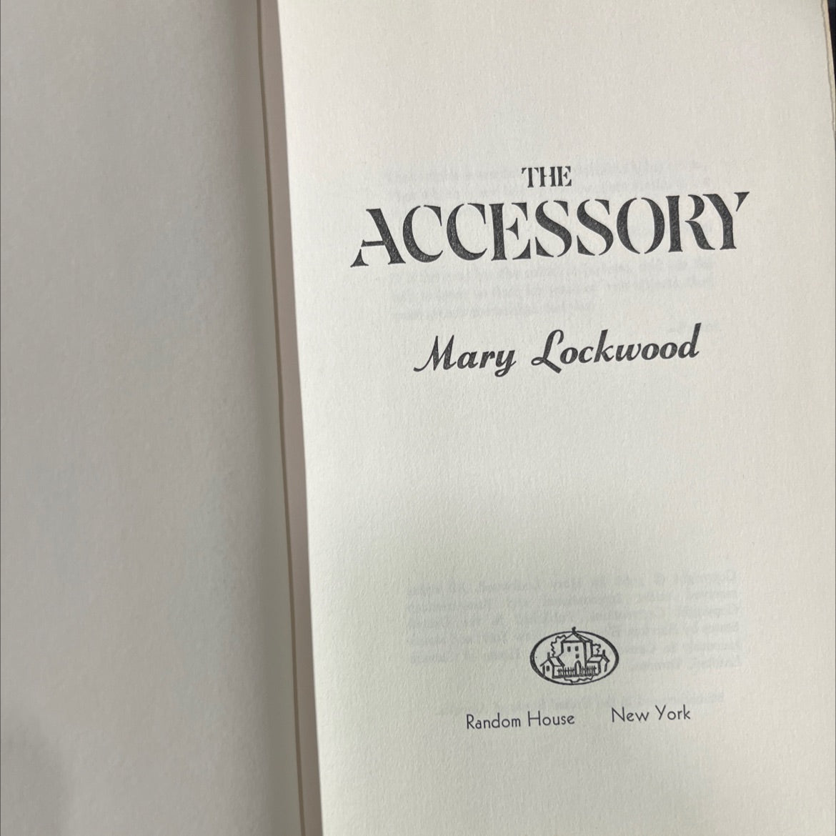 the accessory book, by Mary Lockwood, 1968 Hardcover image 2