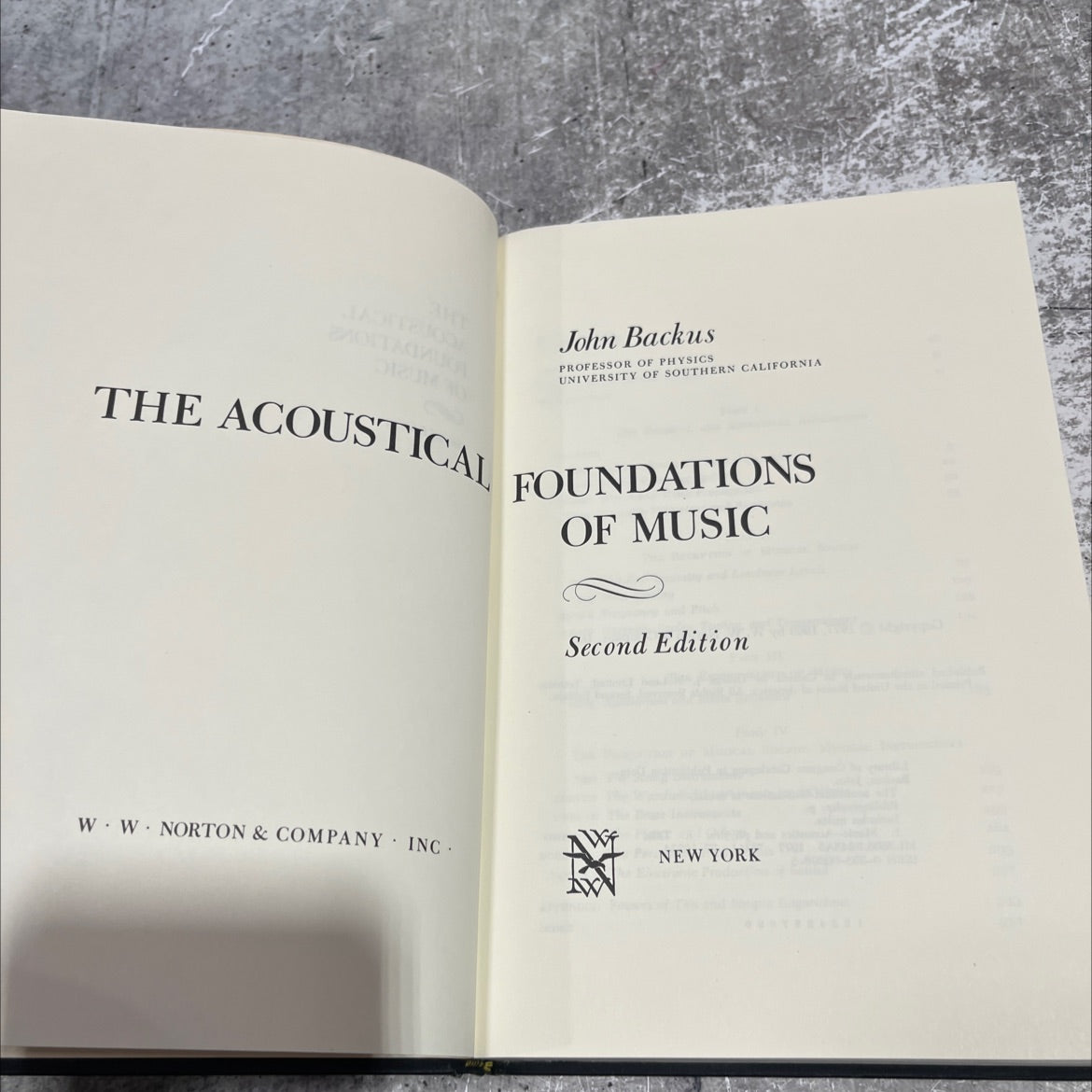 the acoustical foundations of music book, by john backus, 1977 Hardcover image 2
