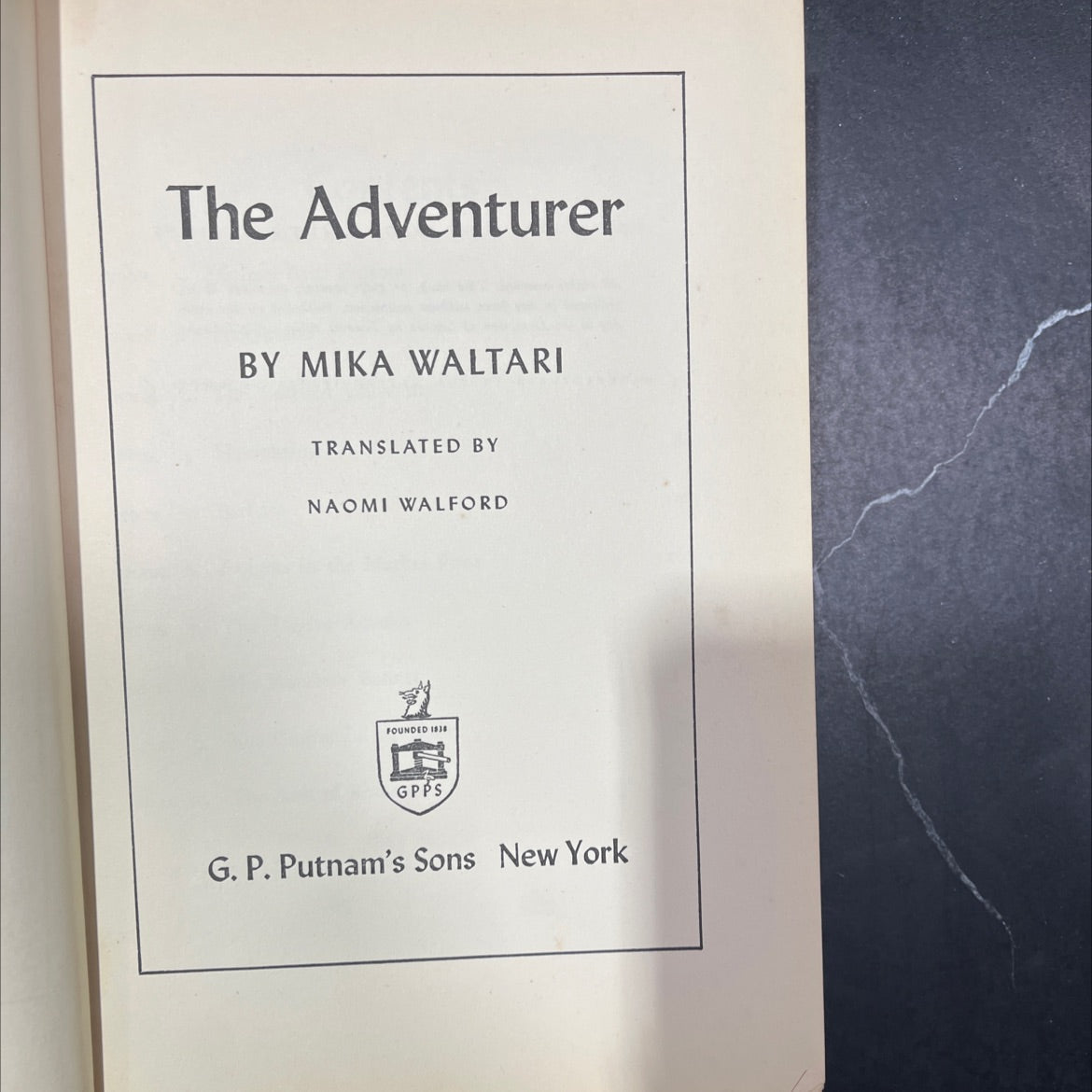the adventurer book, by mika waltari, 1950 Hardcover image 2