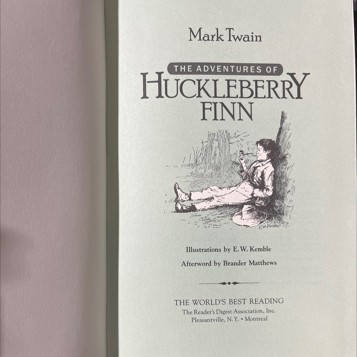 the adventures of huckleberry finn book, by Mark Twain, 1986 Hardcover image 2