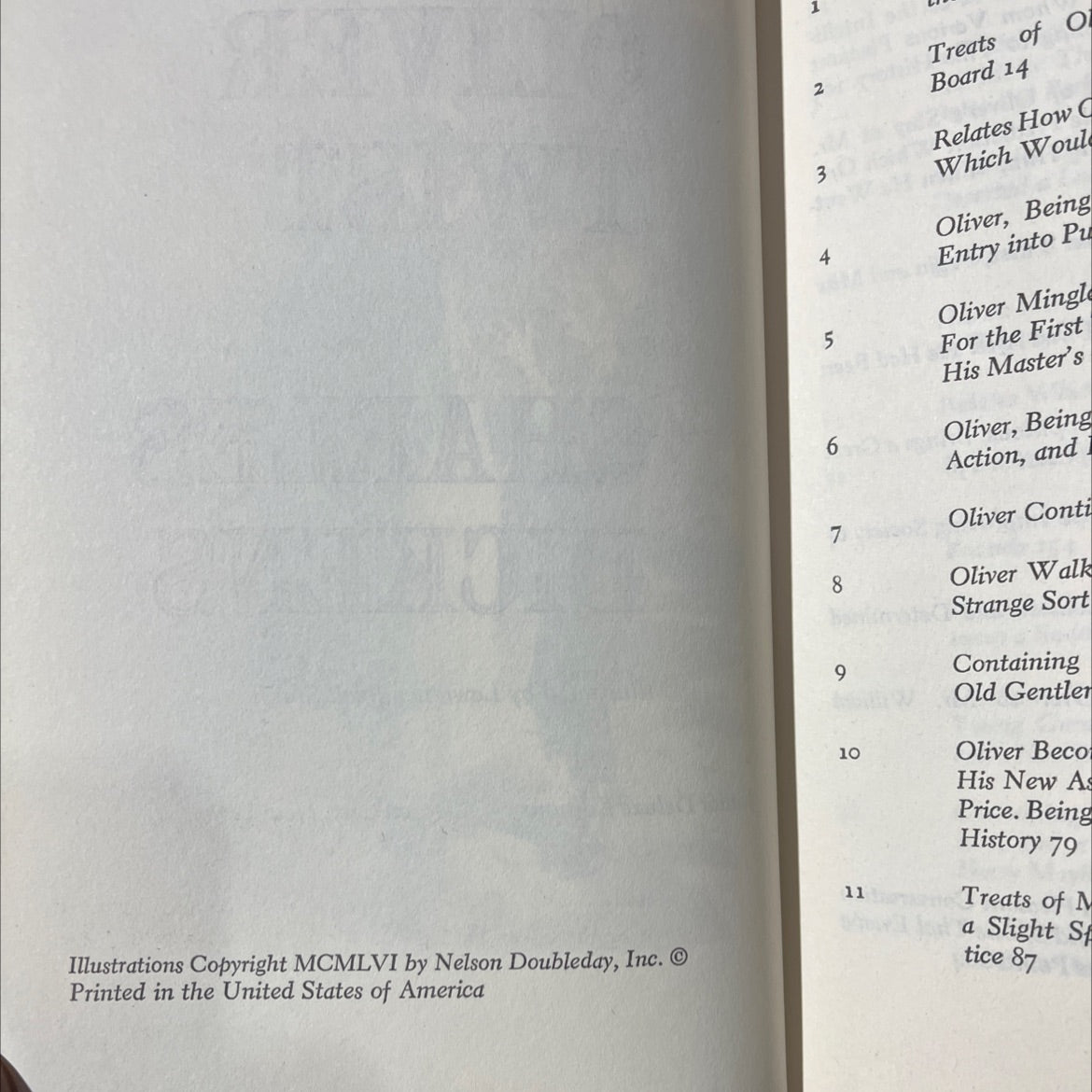 the adventures of oliver book, by charles dickens, 1956 Hardcover image 3