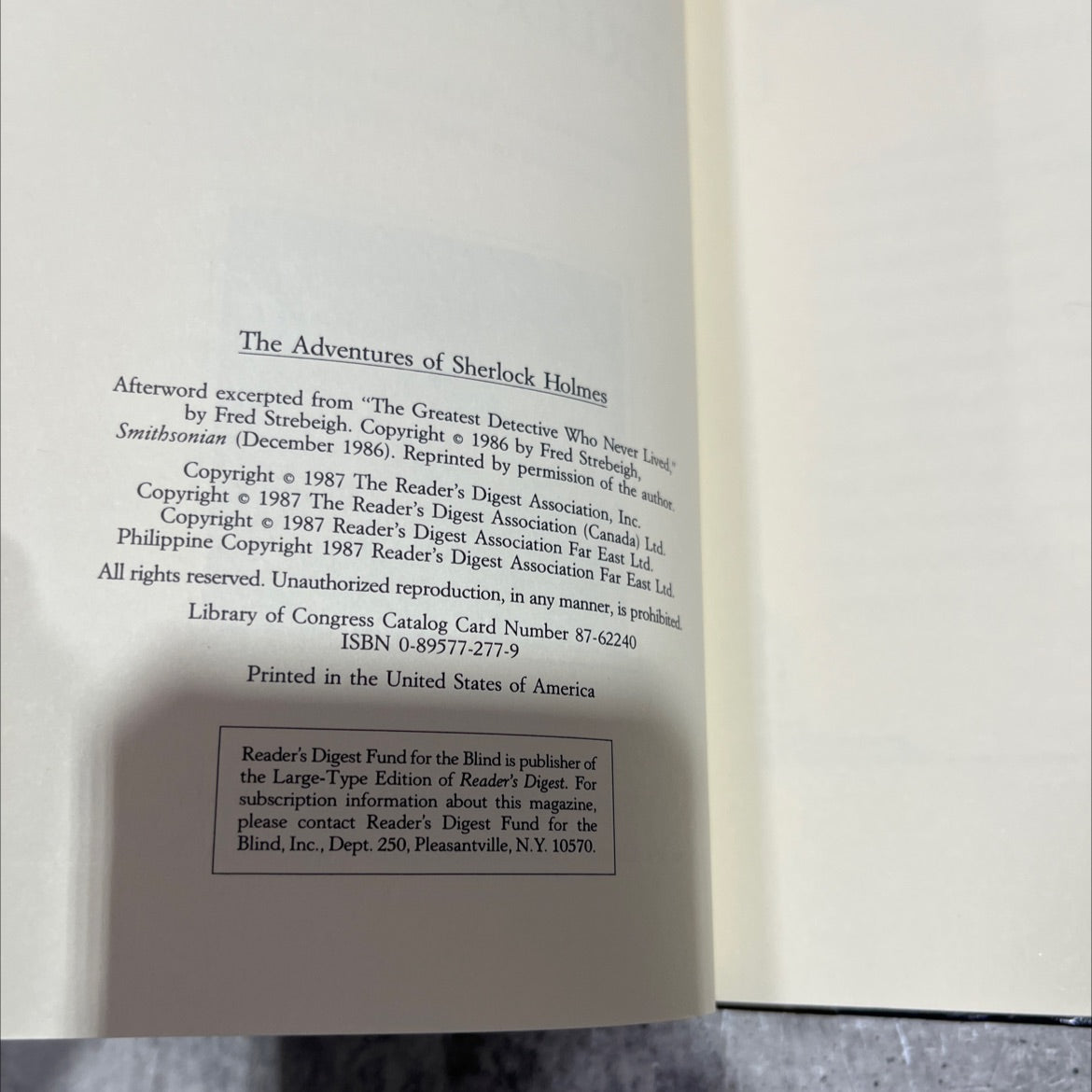 the adventures of sherlock holmes book, by sir arthur conan doyle, 1987 Hardcover image 3