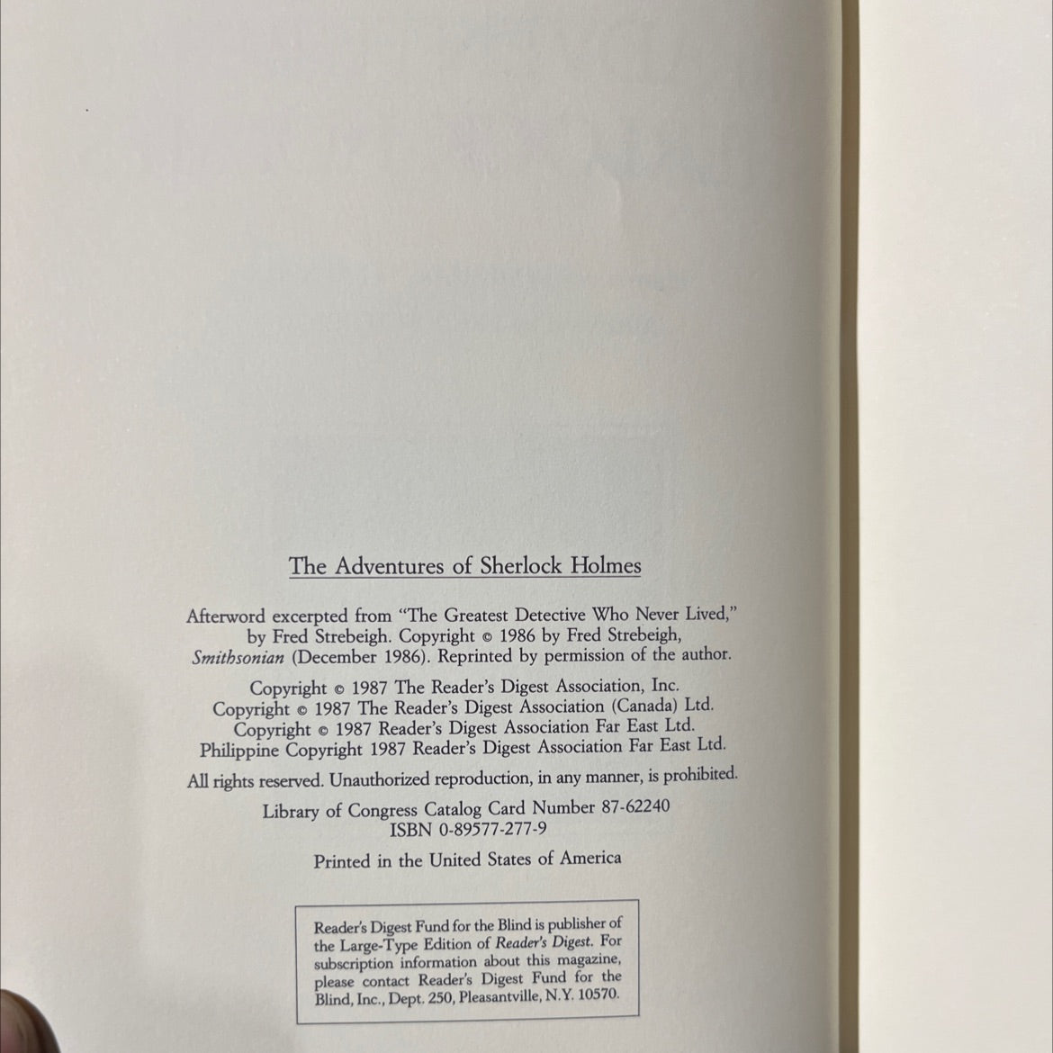 the adventures of sherlock holmes book, by sir arthur conan doyle, 1987 Hardcover image 3