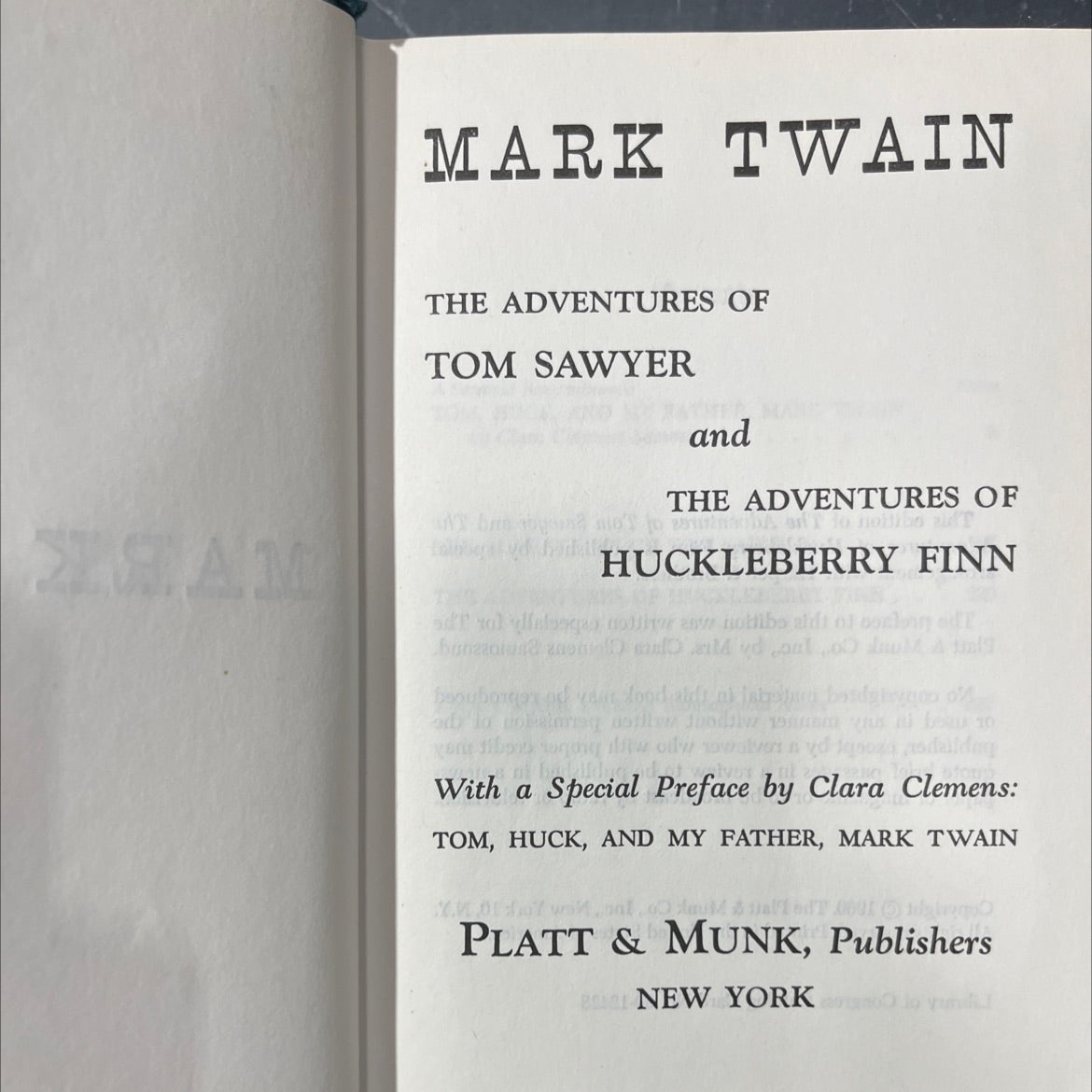 the adventures of tom sawyer and the adventures of huckleberry finn book, by mark twain, 1960 Hardcover image 2