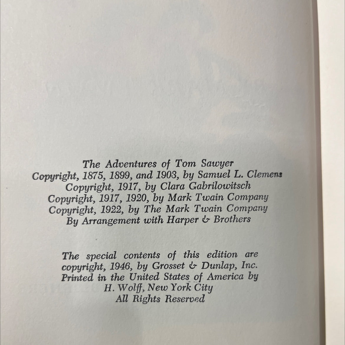 the adventures of tom sawyer book, by mark twain, 1946 Hardcover image 3