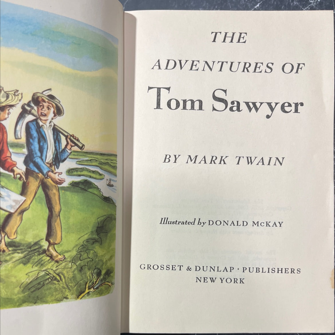 the adventures of tom sawyer book, by mark twain, 1946 Hardcover image 2