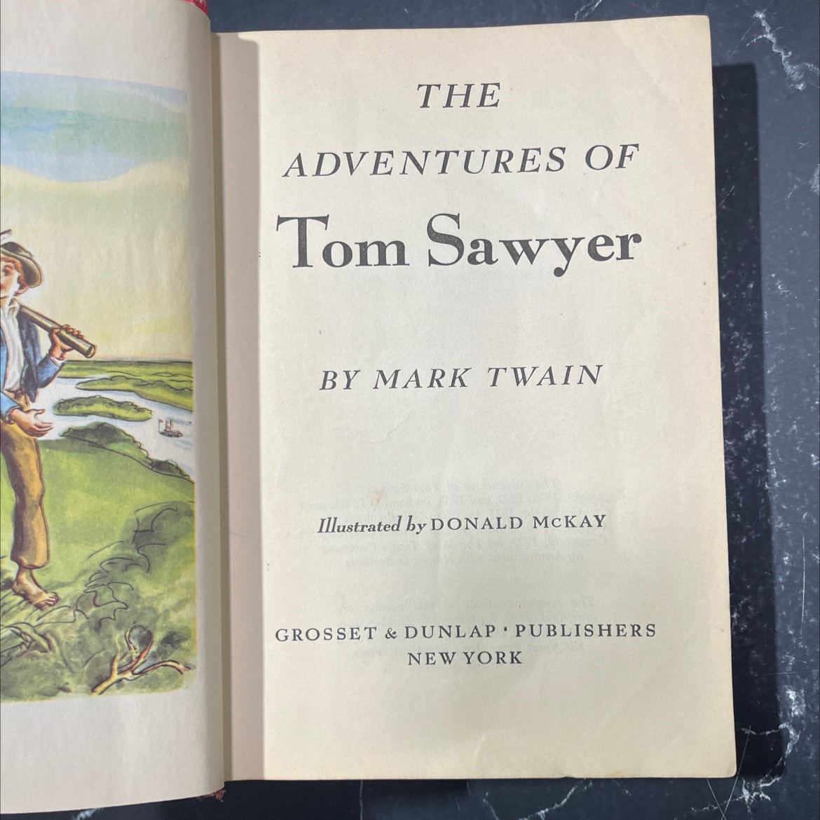 the adventures of tom sawyer book, by mark twain, 1946 Hardcover image 2