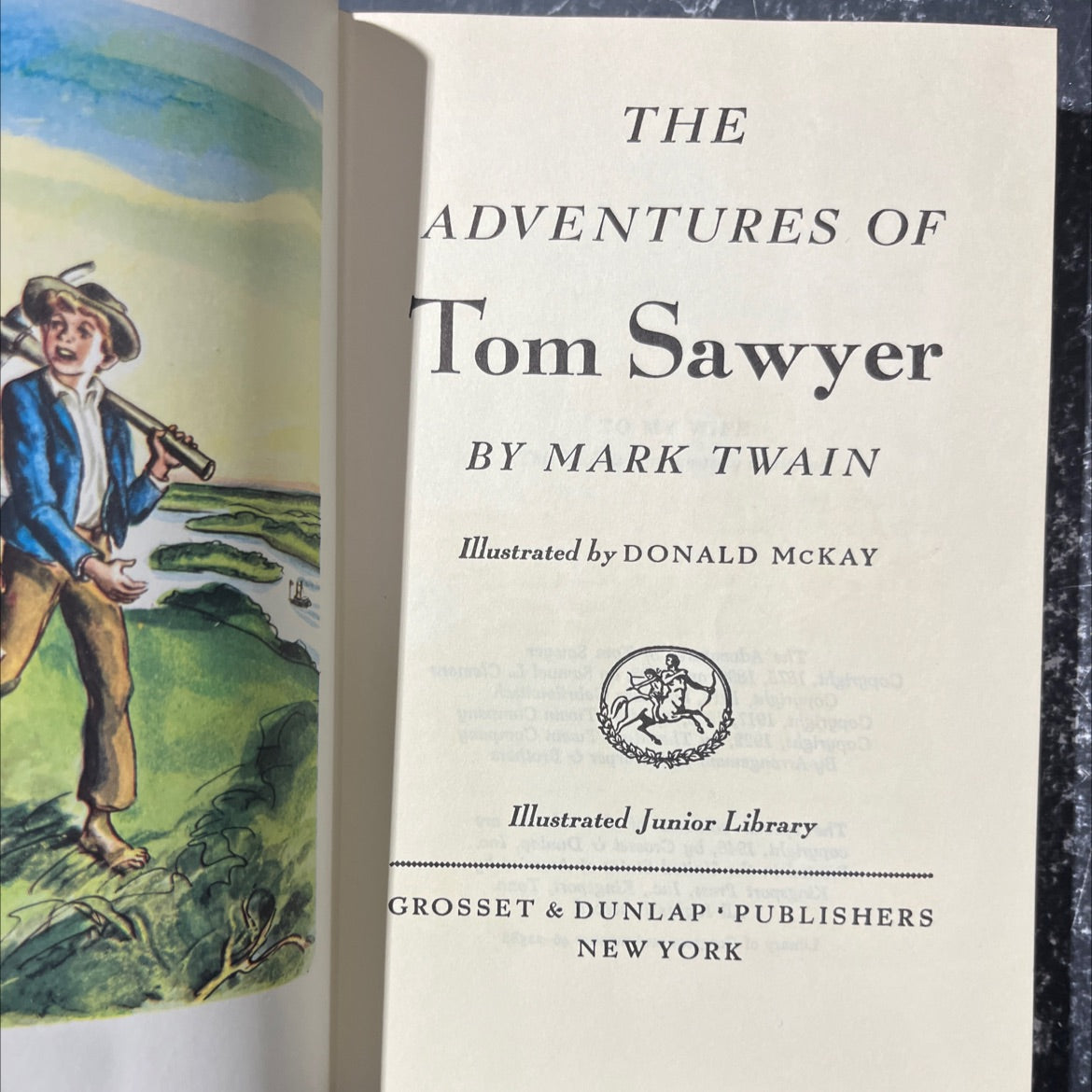 the adventures of tom sawyer book, by mark twain, 1946 Hardcover image 2