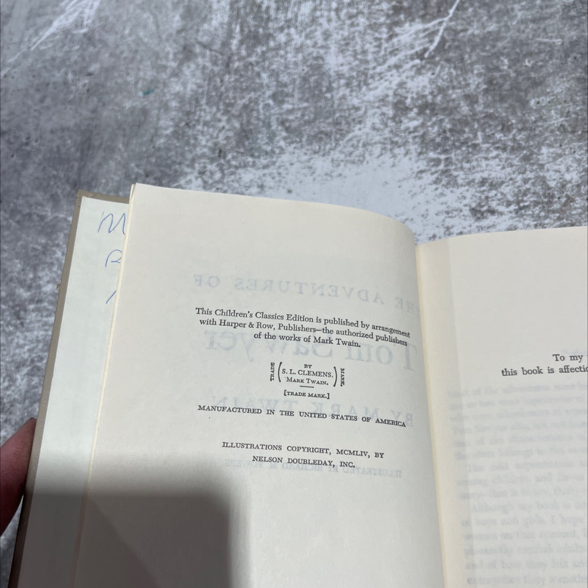 the adventures of tom sawyer book, by mark twain, 1954 Hardcover image 3