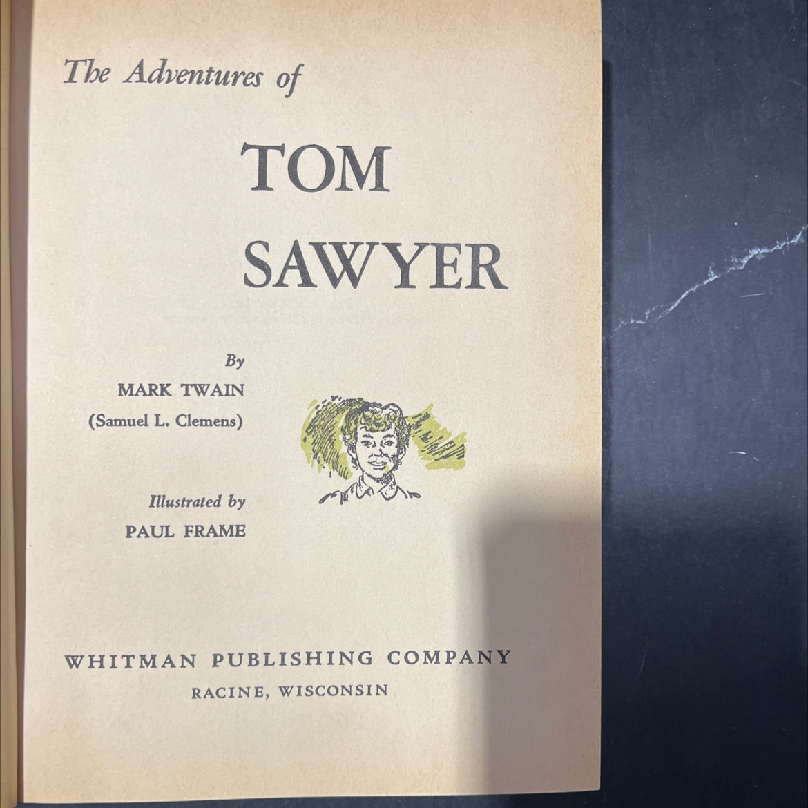 the adventures of tom sawyer book, by mark twain, 1955 Hardcover image 2