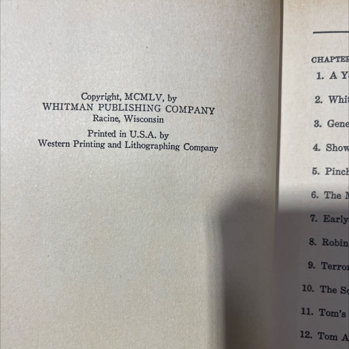 the adventures of tom sawyer book, by mark twain, 1955 Hardcover image 3