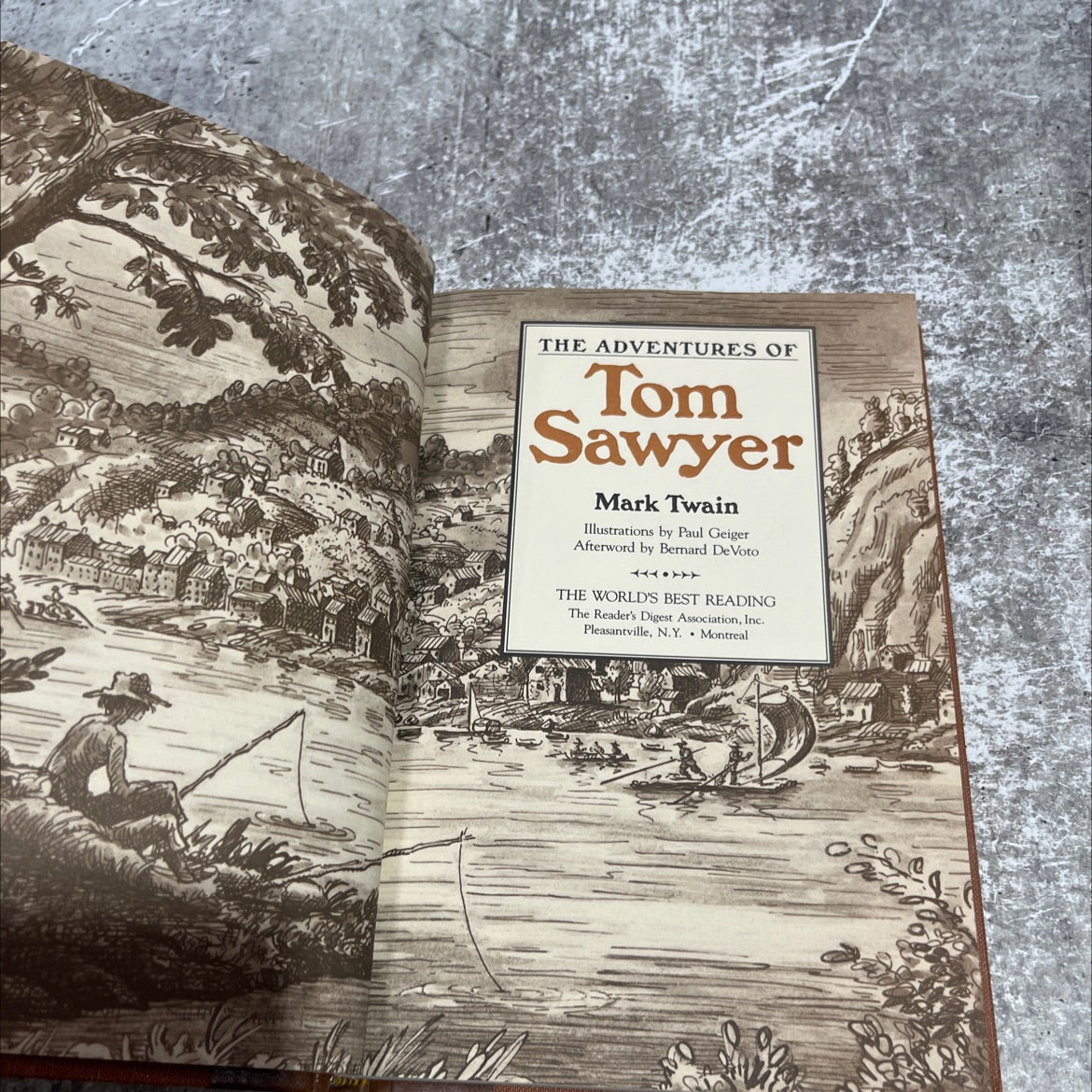 the adventures of tom sawyer book, by mark twain, 1985 Hardcover image 2
