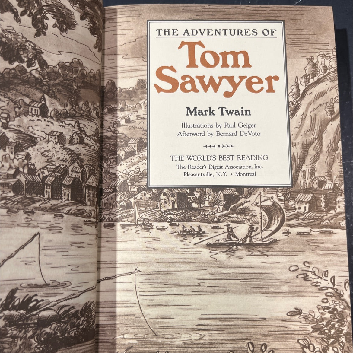 the adventures of tom sawyer book, by mark twain, 1985 Hardcover image 2